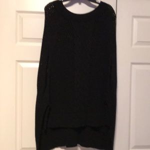 Allsaints Co Black Open Knit Cape Style Tunic 8-10